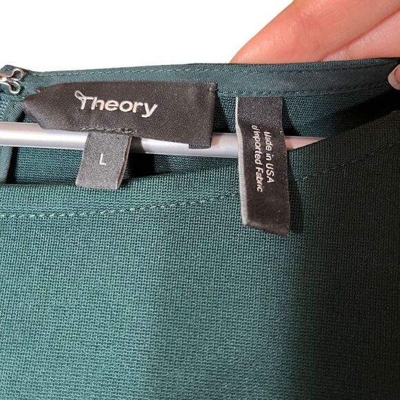 Theory Scuba Catalina Knit Long Sleeve Green Dress Size Large - Picture 5 of 10